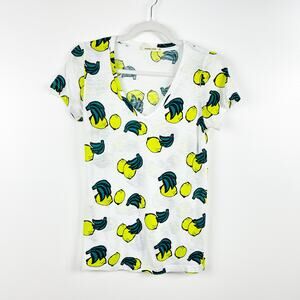 Marine Layer Lemon V-Neck T-Shirt Tee Supima Cotton Modal Blend USA Size XS